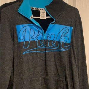 Pink half zip sweatshirt